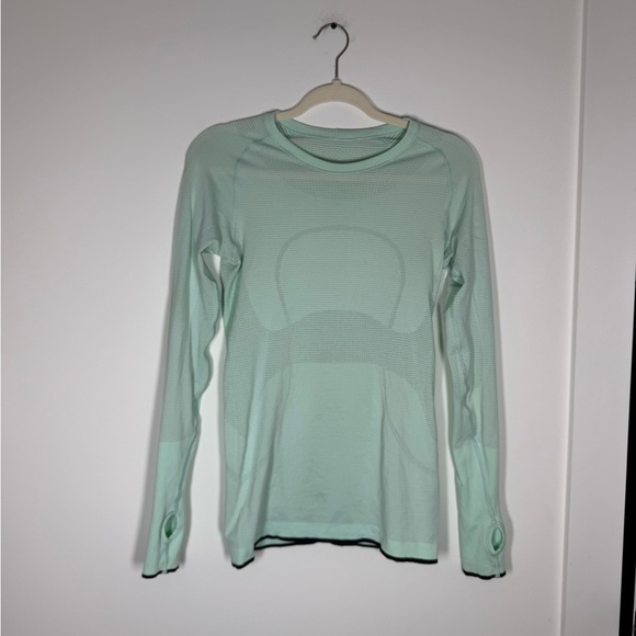 lululemon athletica Tops - Lululemon Mint Green Long Sleeve Swiftly Shirt Sz 6